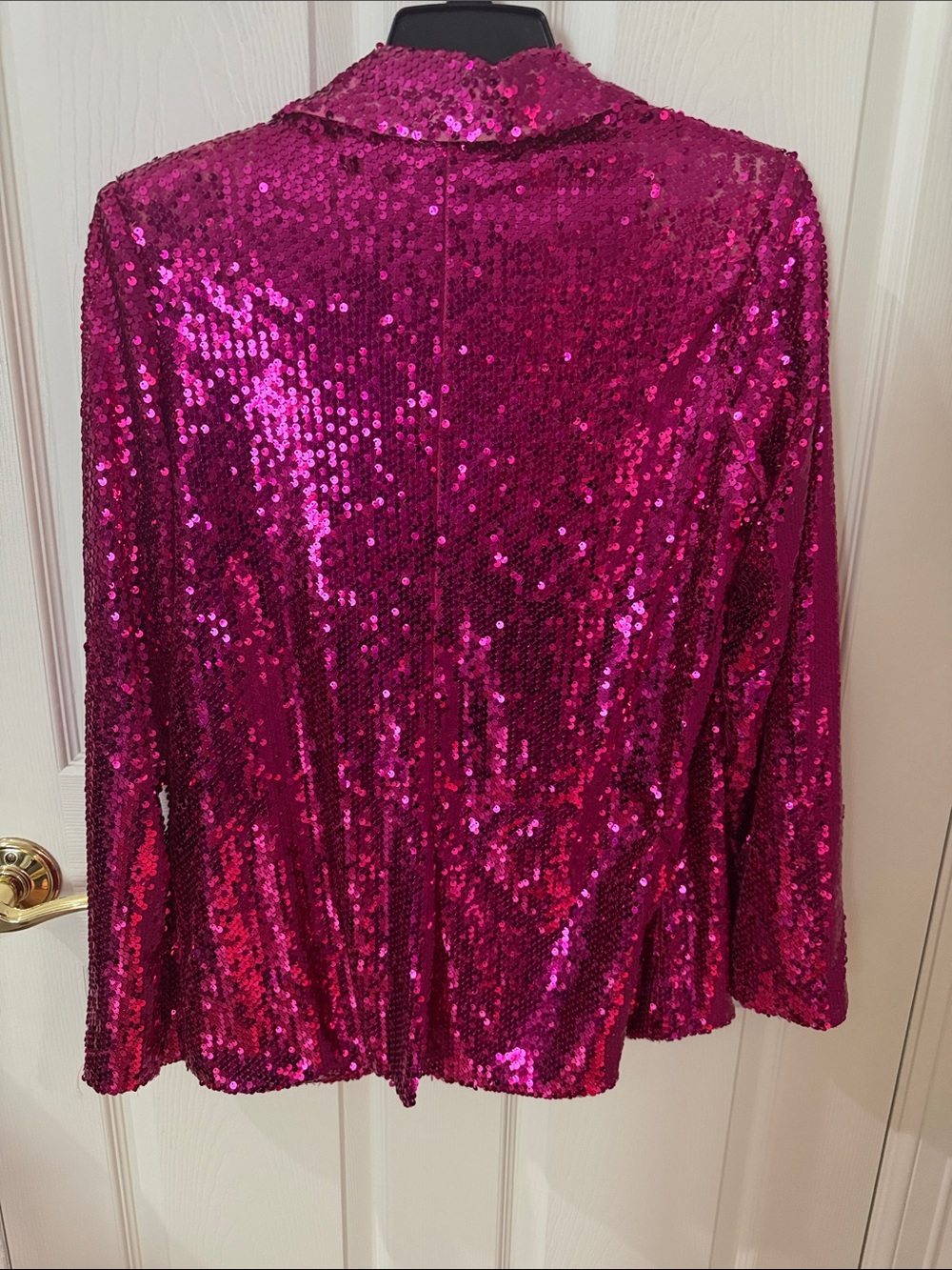 Jwas Lea Hot Pink Sequin Blazer boutique small - Picture 3 of 3